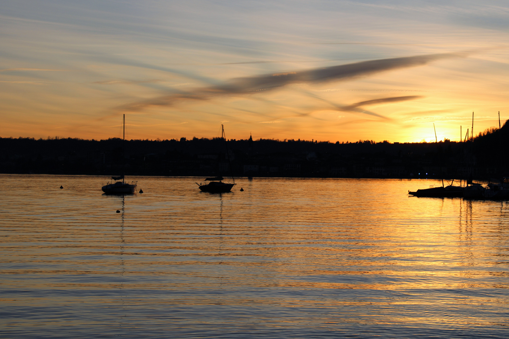 Tramonto lago maggiore