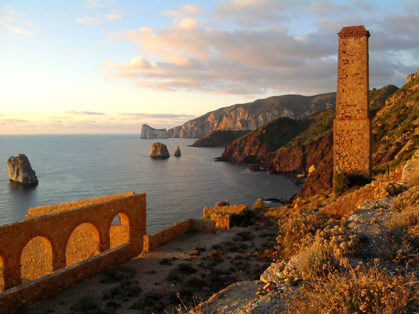 Tramonto laveria di nebida sardegna