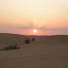 tramonto nel deserto