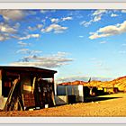 tramonto nel deserto arabico