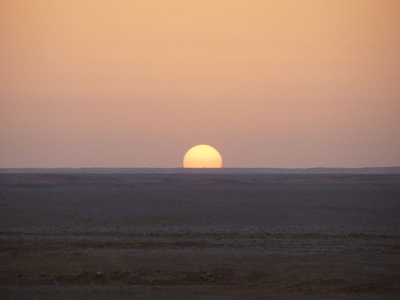 Tramonto nel deserto