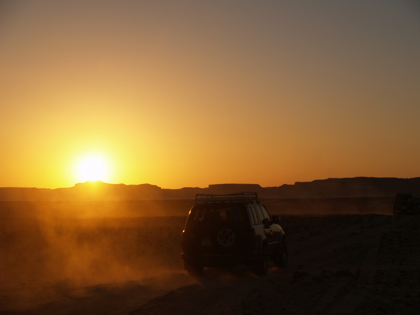 Tramonto nel deserto egiziano