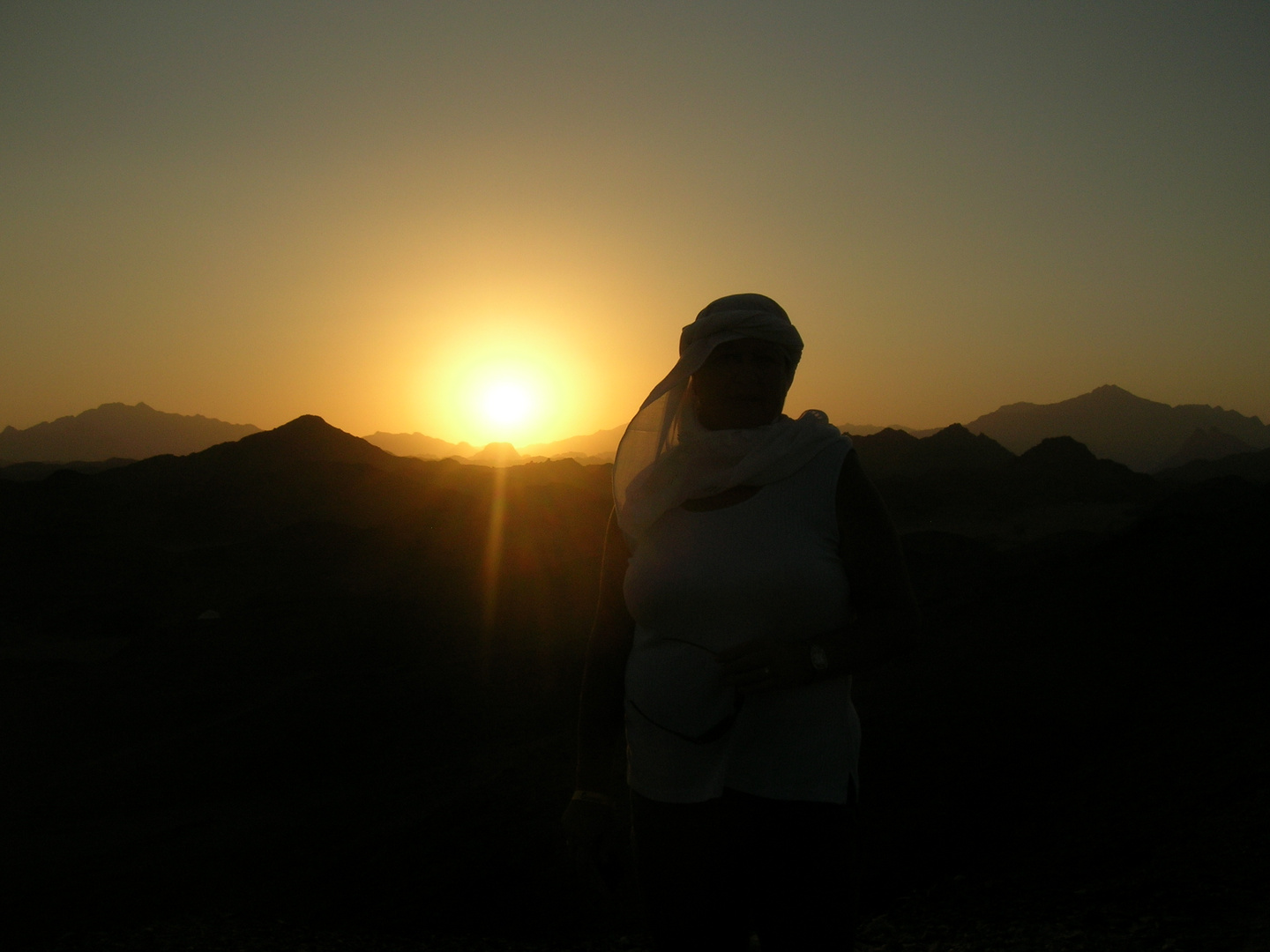 Tramonto nel deserto orientale