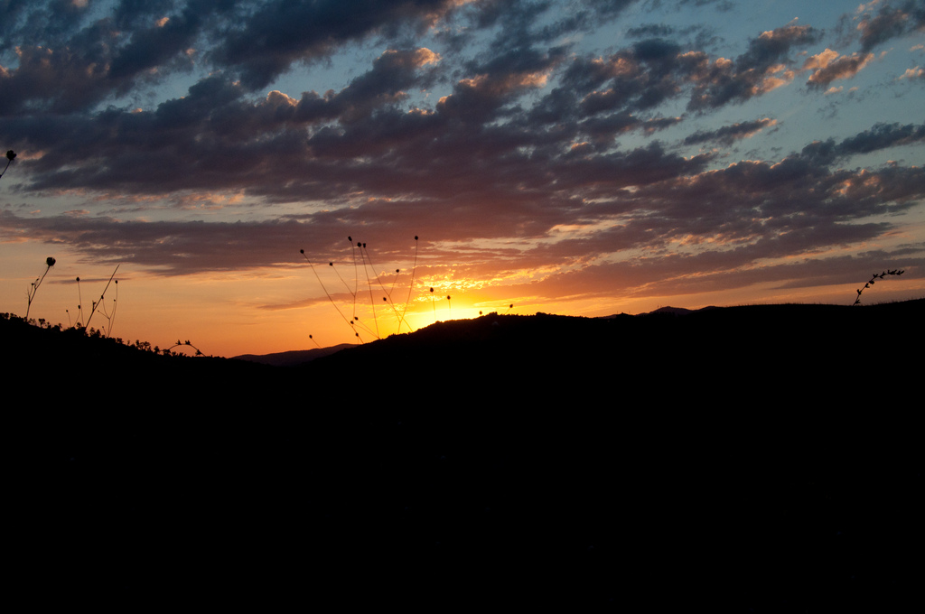 Tramonto nella campagna Volterrana