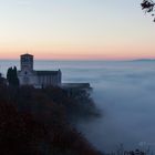 tramonto nella nebbia