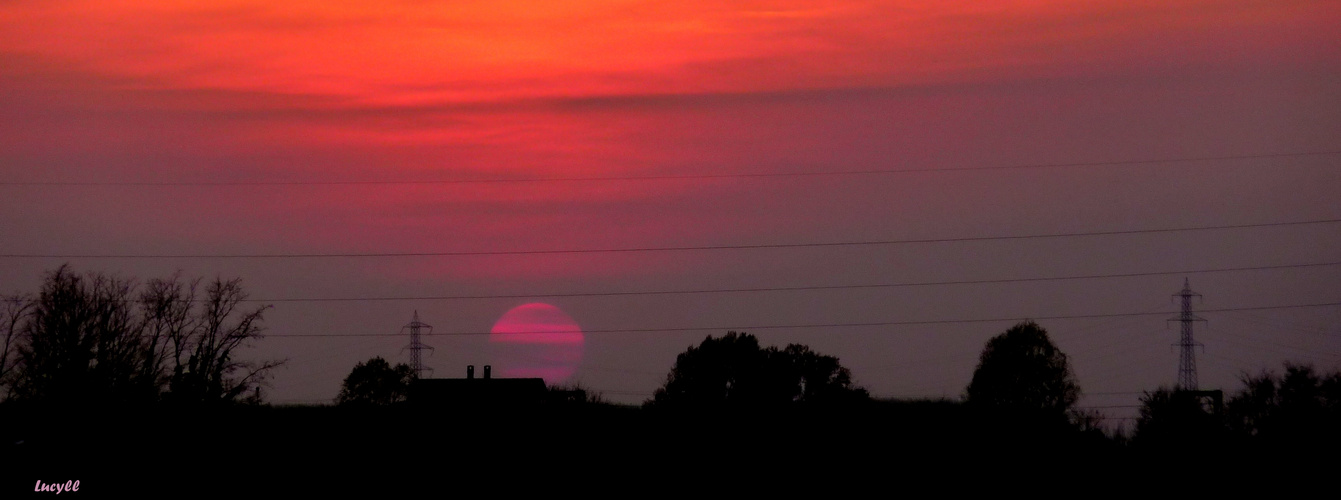 Tramonto nella pianura padana