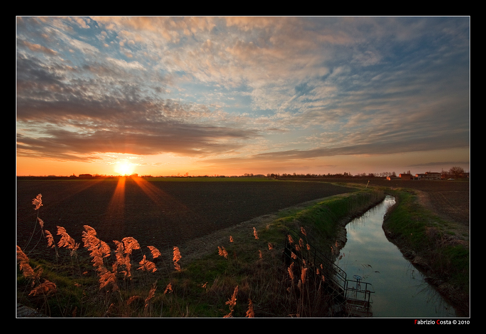 Tramonto nelle campagne di Canaletto