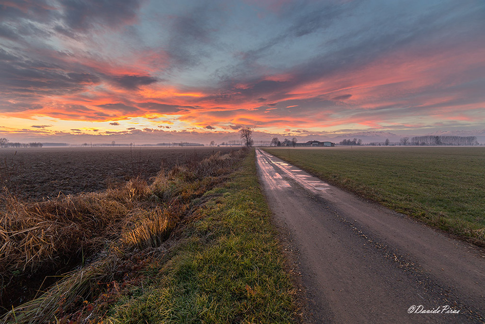 Tramonto nelle campagne Piemontesi