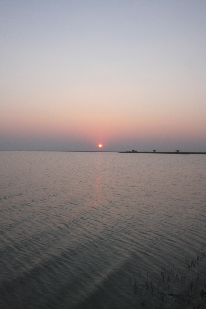 Tramonto nelle depressioni saline