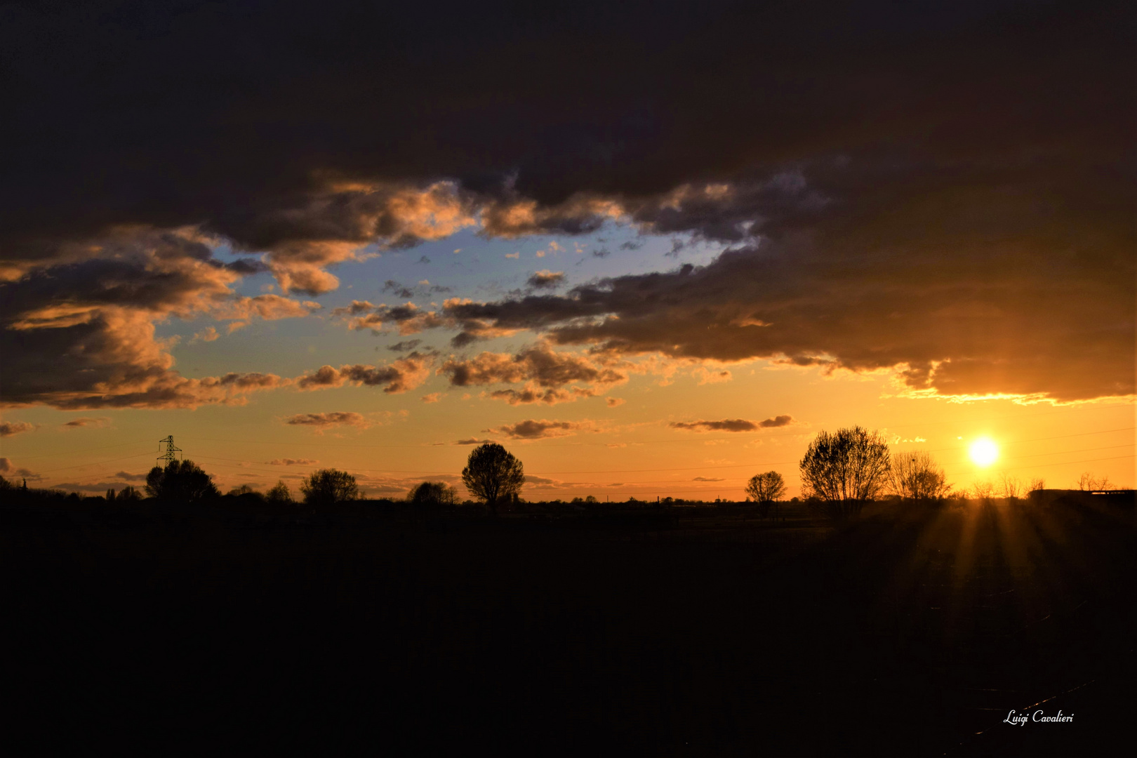 Tramonto padano...