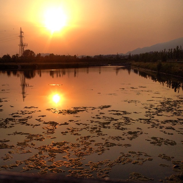 tramonto parco della trucca (Bg)