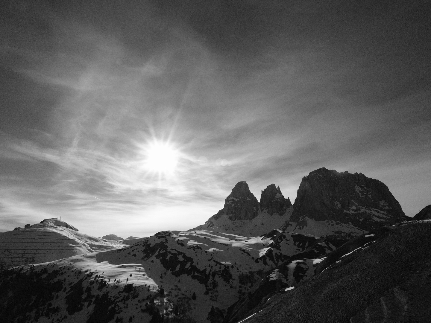 tramonto passo Sella