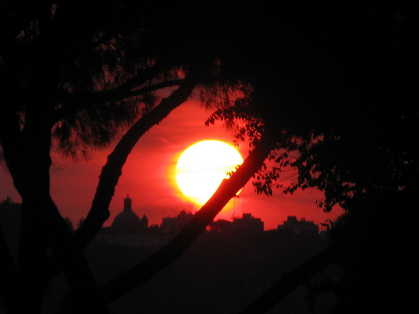 tramonto romano a primavera