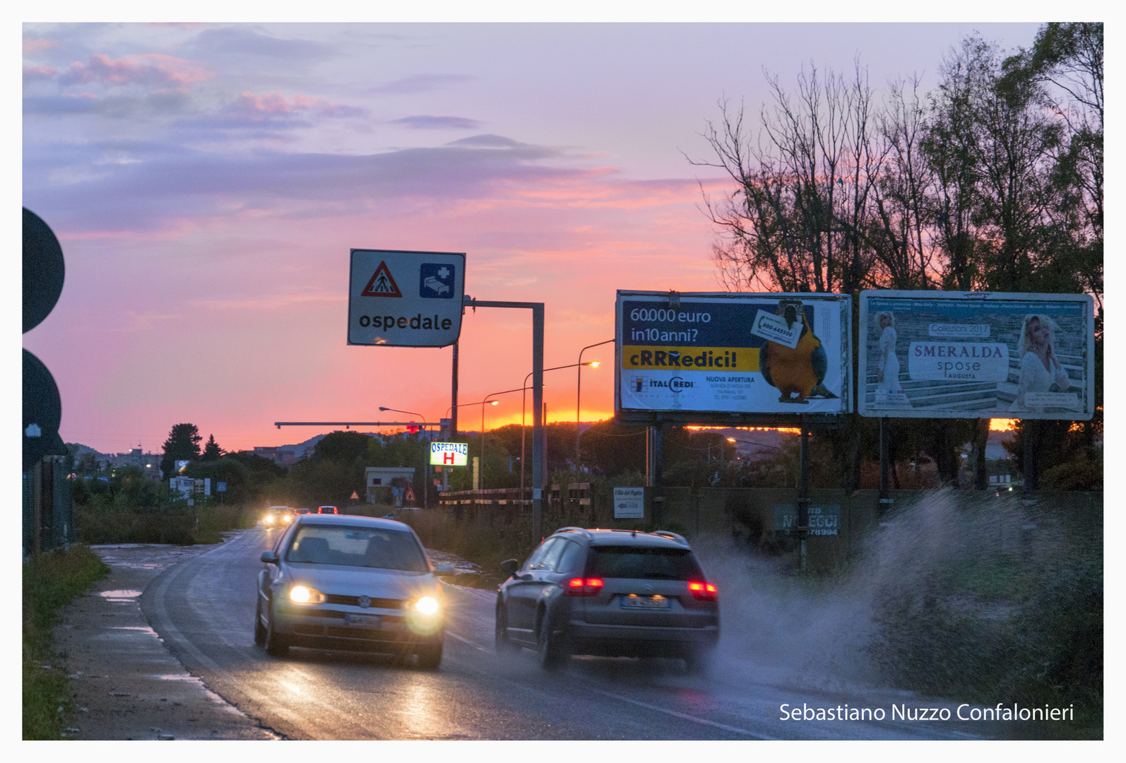 Tramonto rosso ad Avola