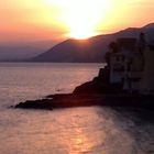 tramonto su Camogli Genova.