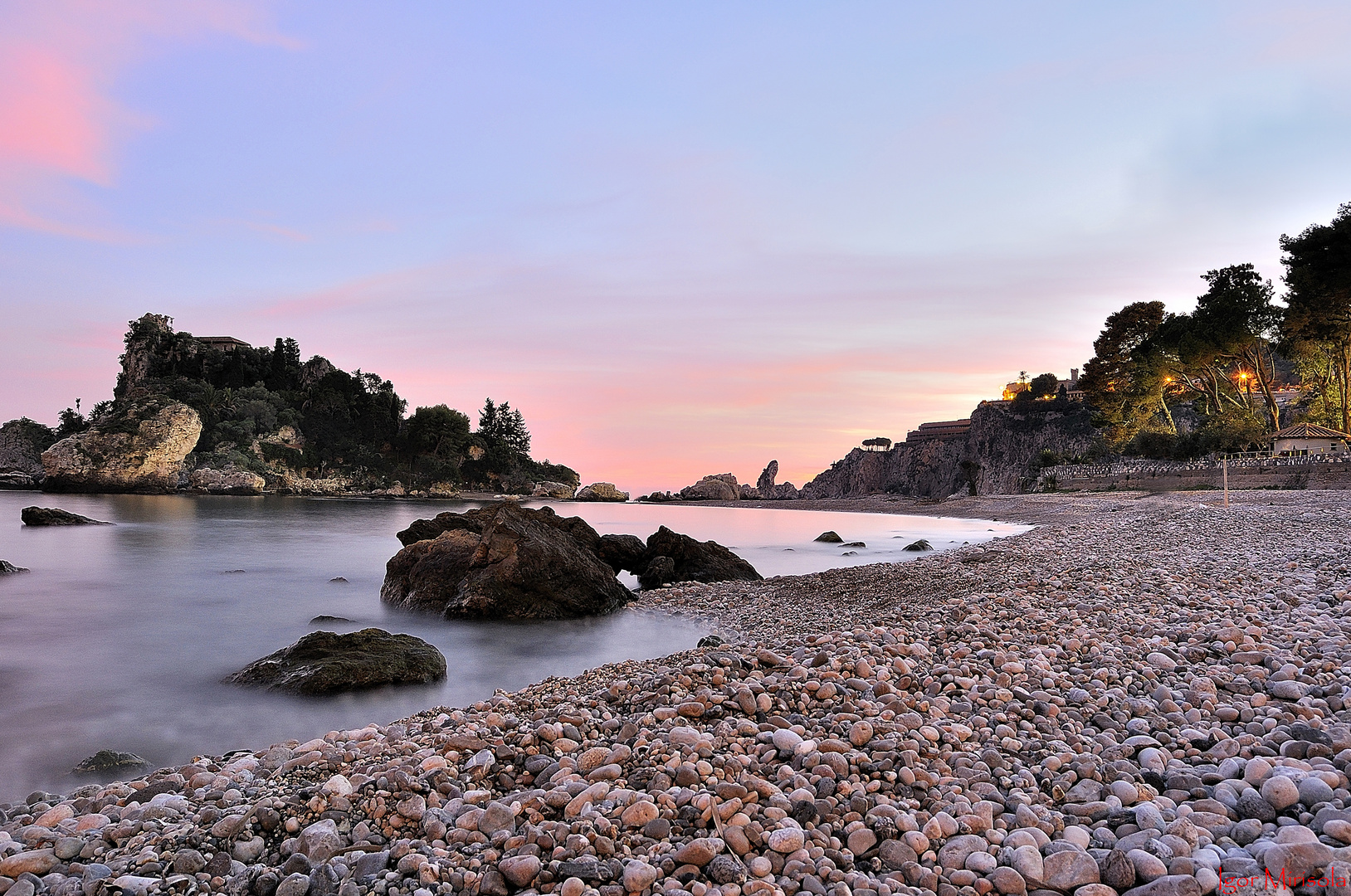 Tramonto su isola bella