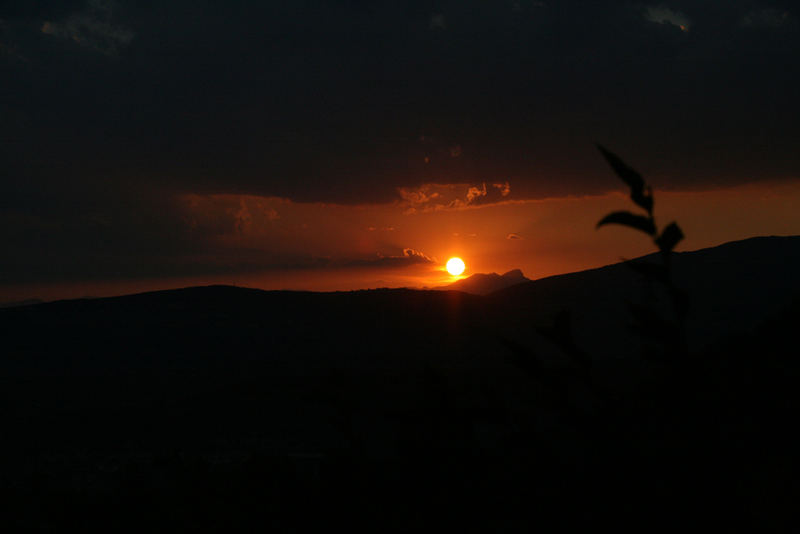 Tramonto su Napoleone dormiente