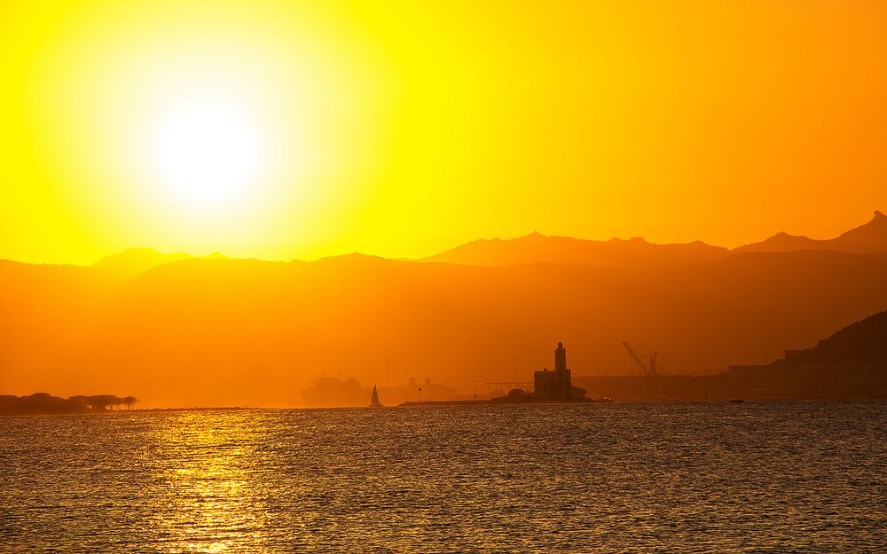 Tramonto su Olbia