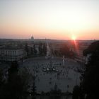 Tramonto su Piazza del Popolo, Roma.