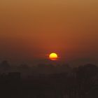 tramonto su pokhara, nepal