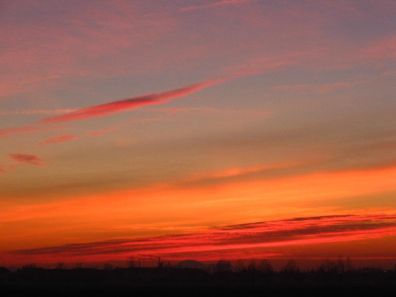 tramonto sui colli