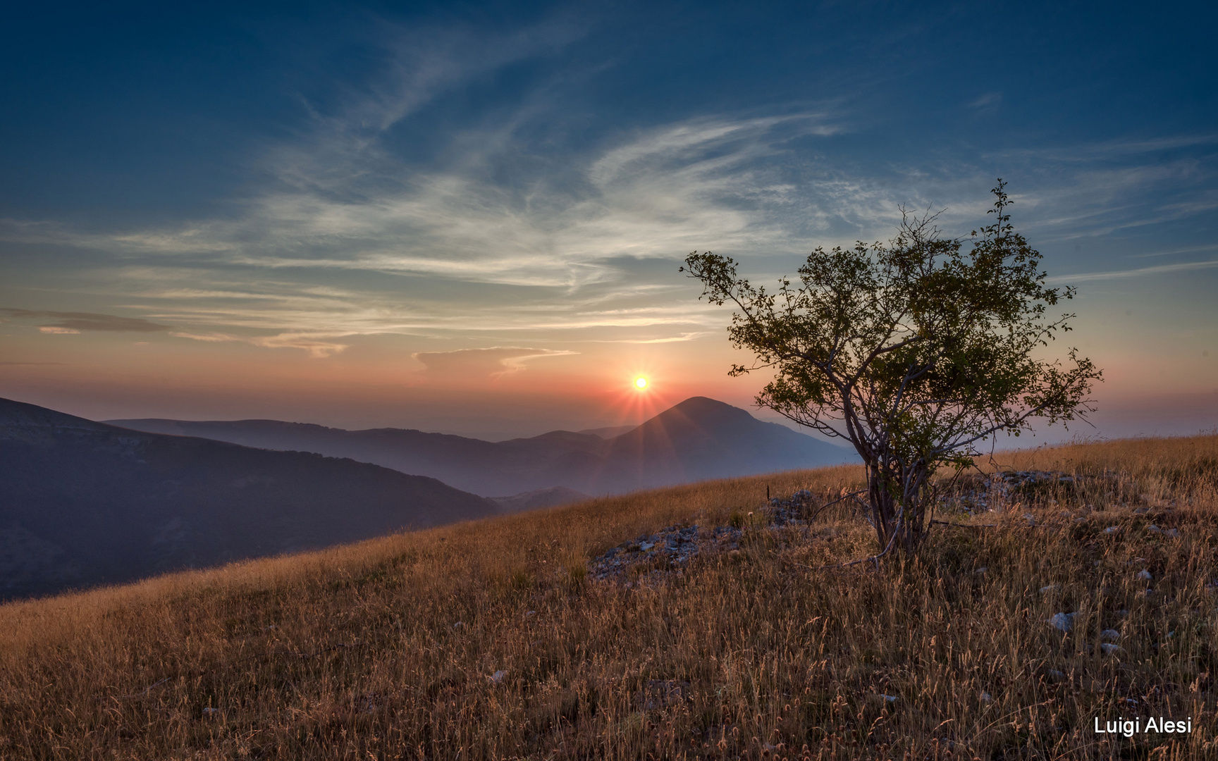 Tramonto sui monti Sibillini