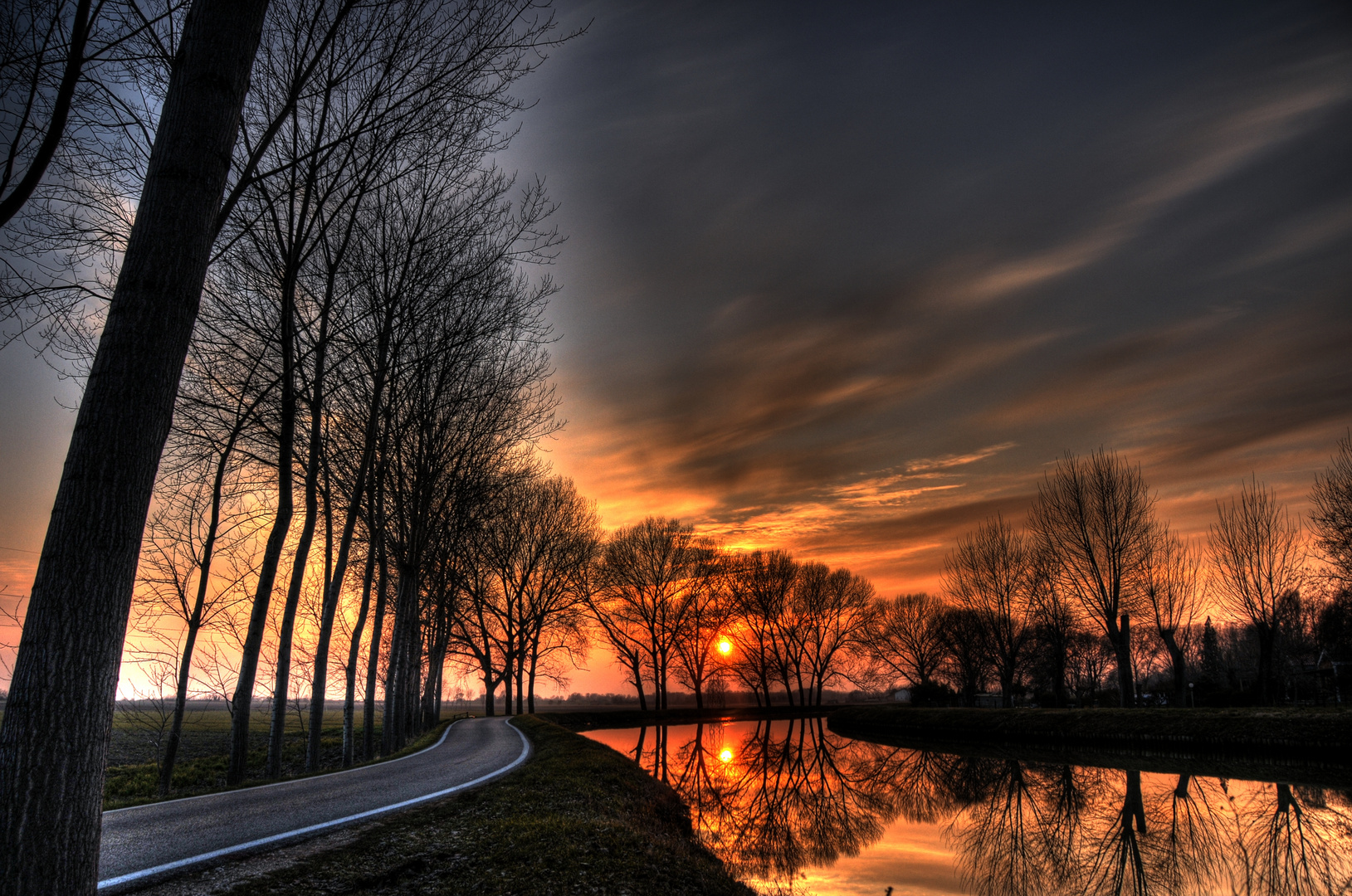 Tramonto sul Brenta a Fusina.