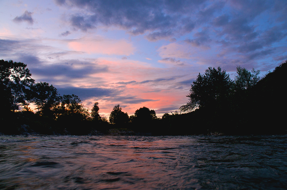 Tramonto sul fiume