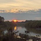 Tramonto sul fiume cecina