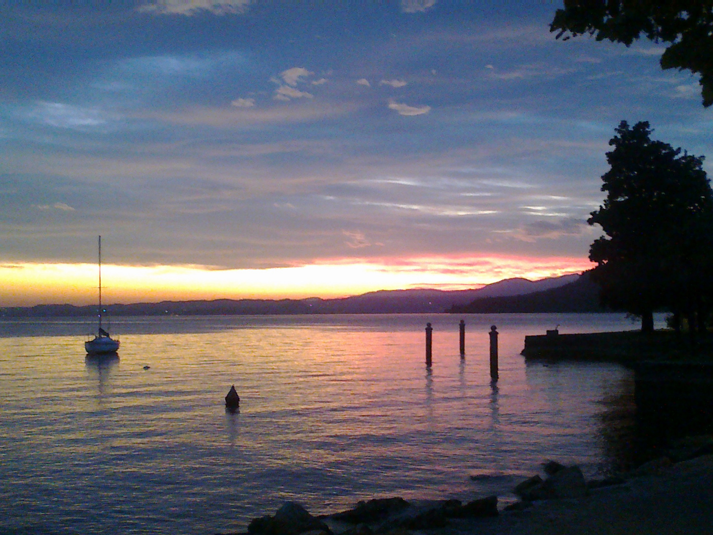 tramonto sul garda