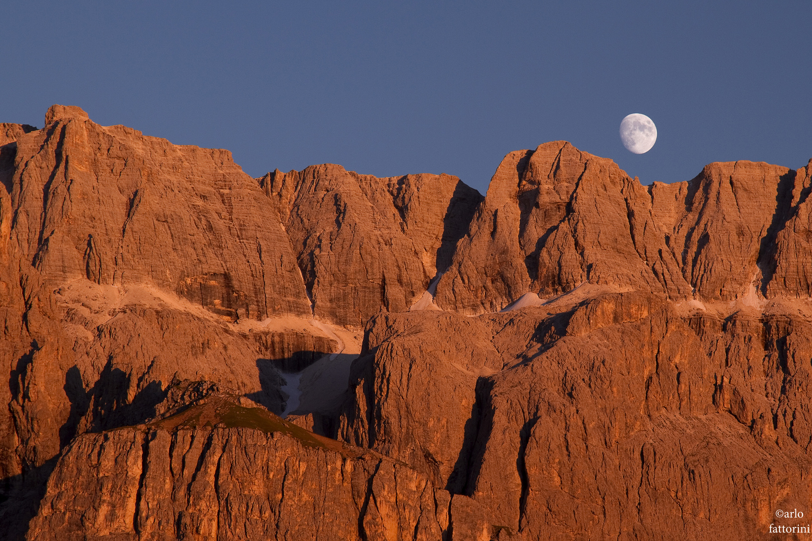 tramonto sul gruppo del Sella