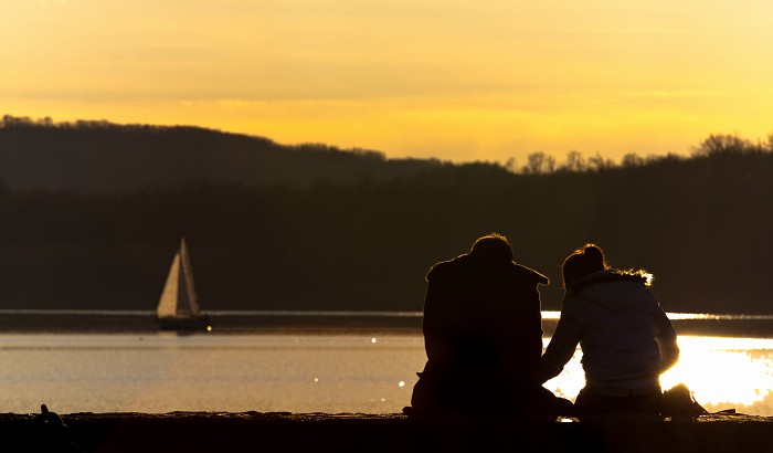 Tramonto sul lago