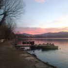 tramonto sul lago