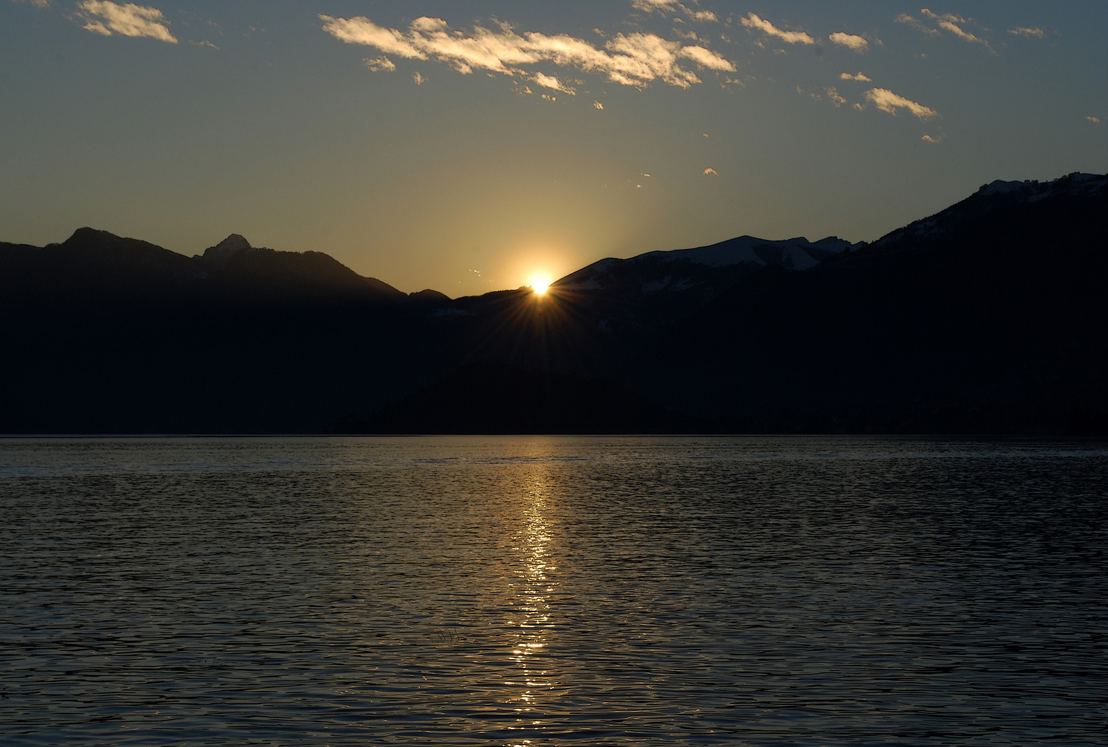 Tramonto sul lago di Como