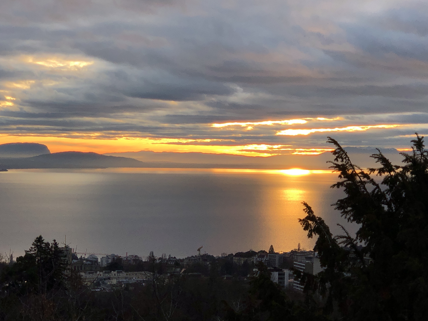 Tramonto sul lago di Losanna!