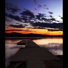 tramonto sul lago di Varese