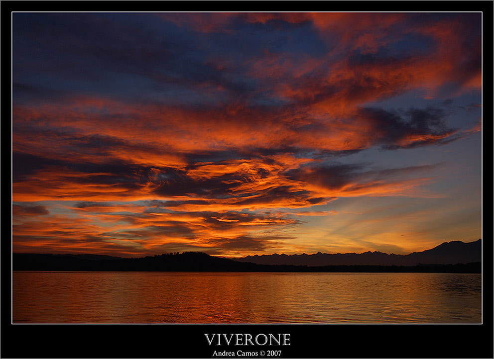 Tramonto sul lago di Viverone