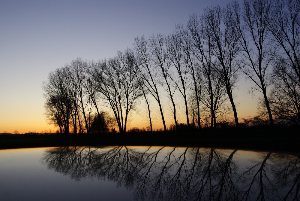 Tramonto sul lago tettuccio