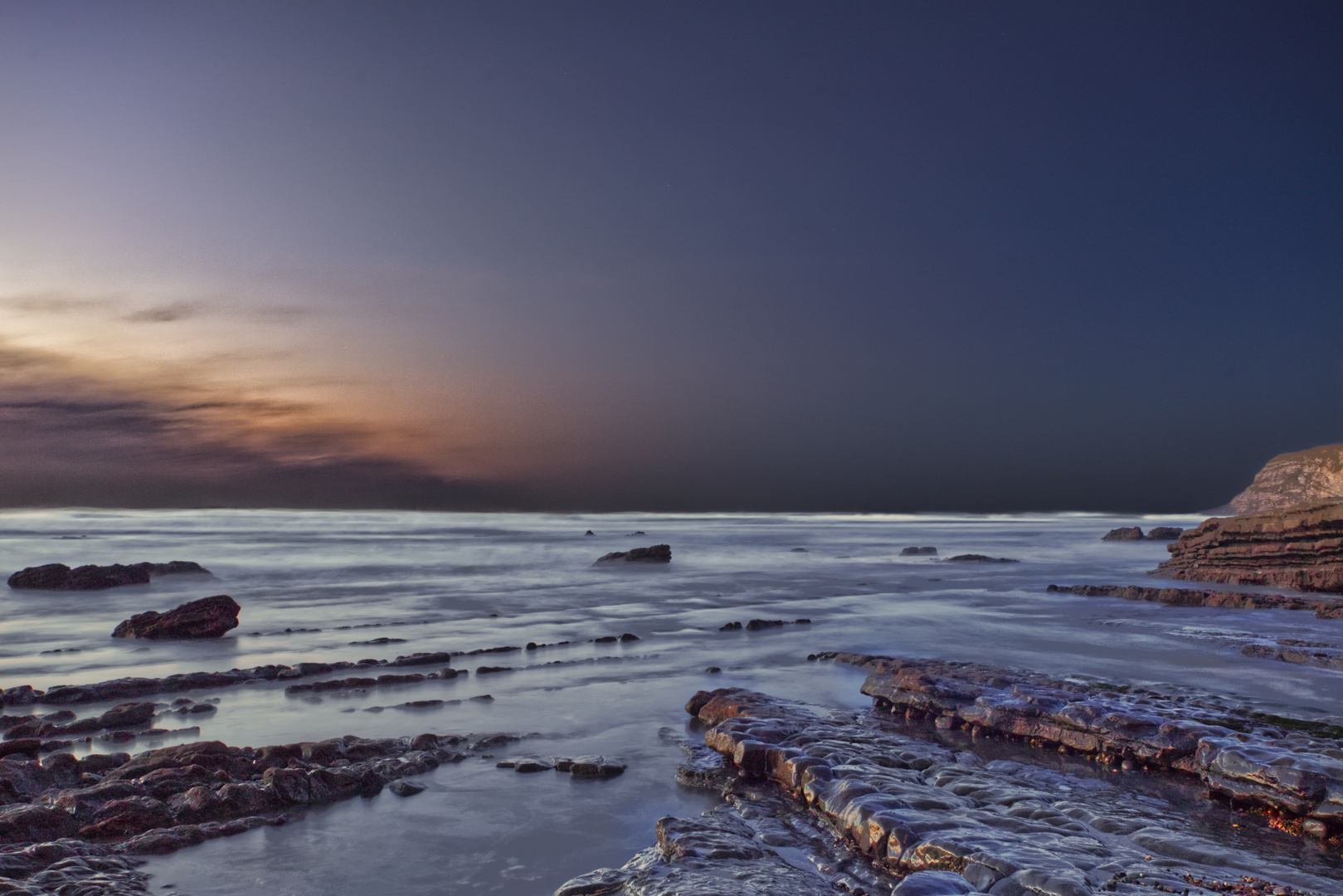 Tramonto sul mar cantabrico