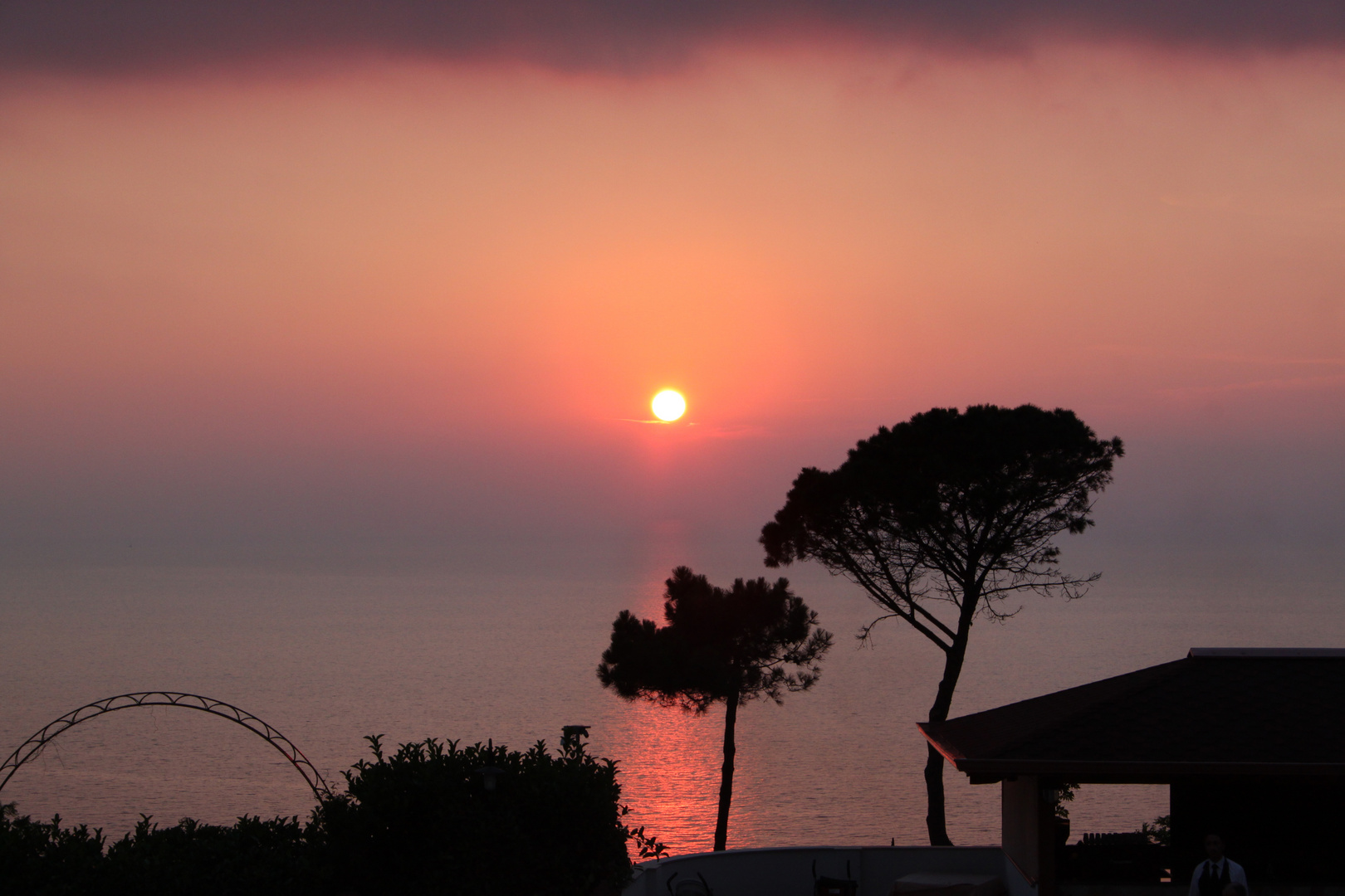 tramonto sul mare