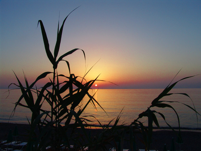 Tramonto sul mare di Sicilia