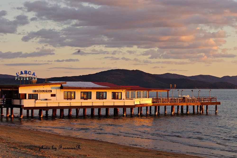 Tramonto sul mare Toscano