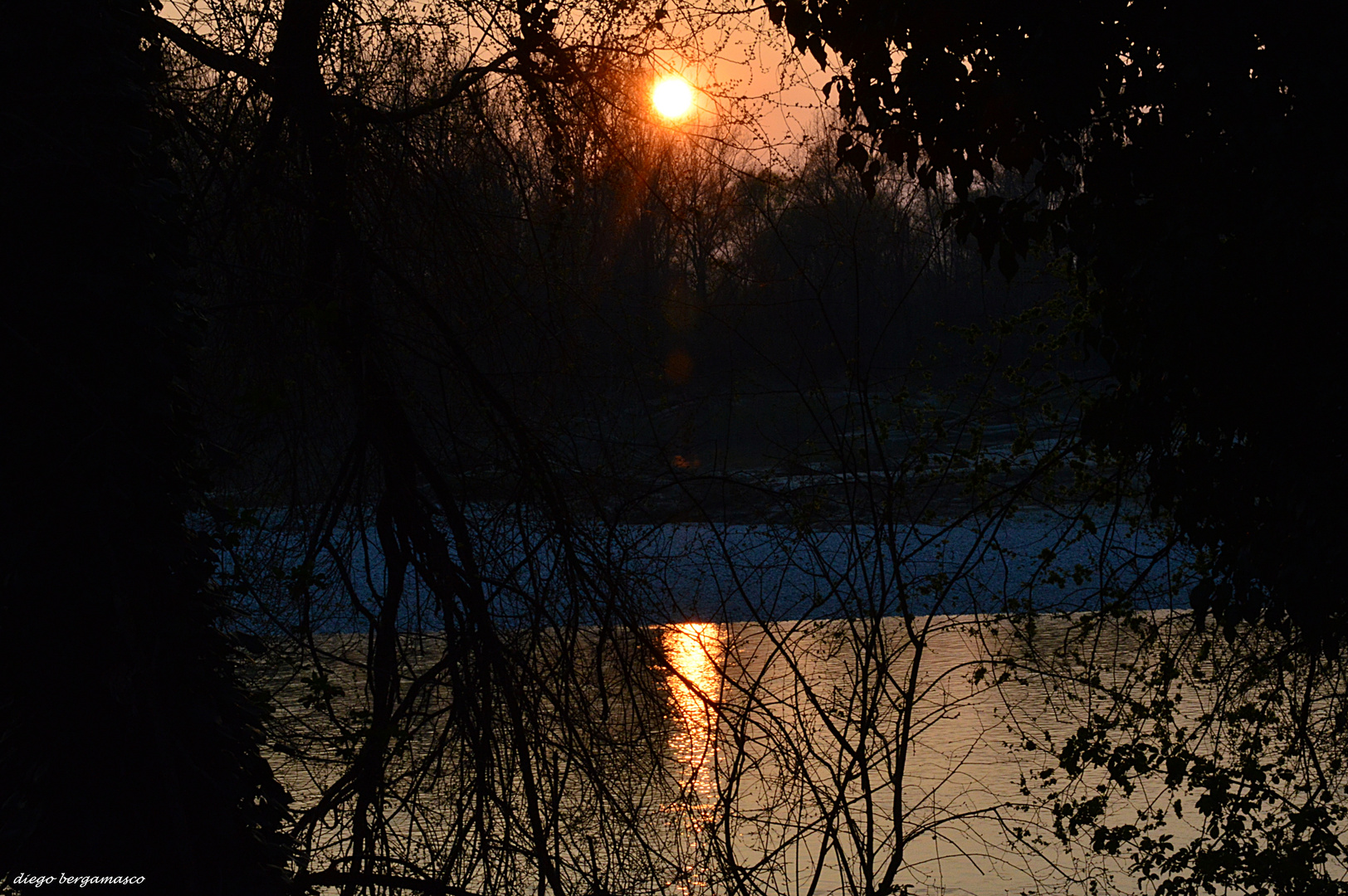 Tramonto sul mio fiume