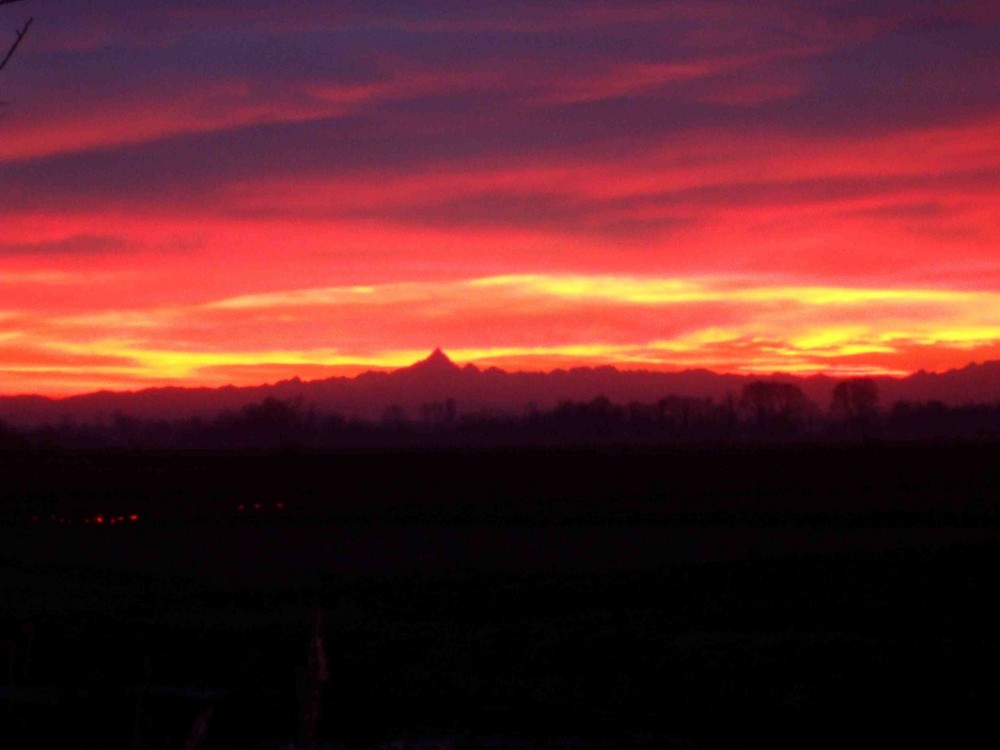 Tramonto sul Monviso