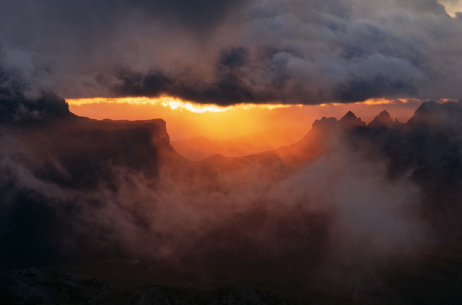 Tramonto sul passo Gardena