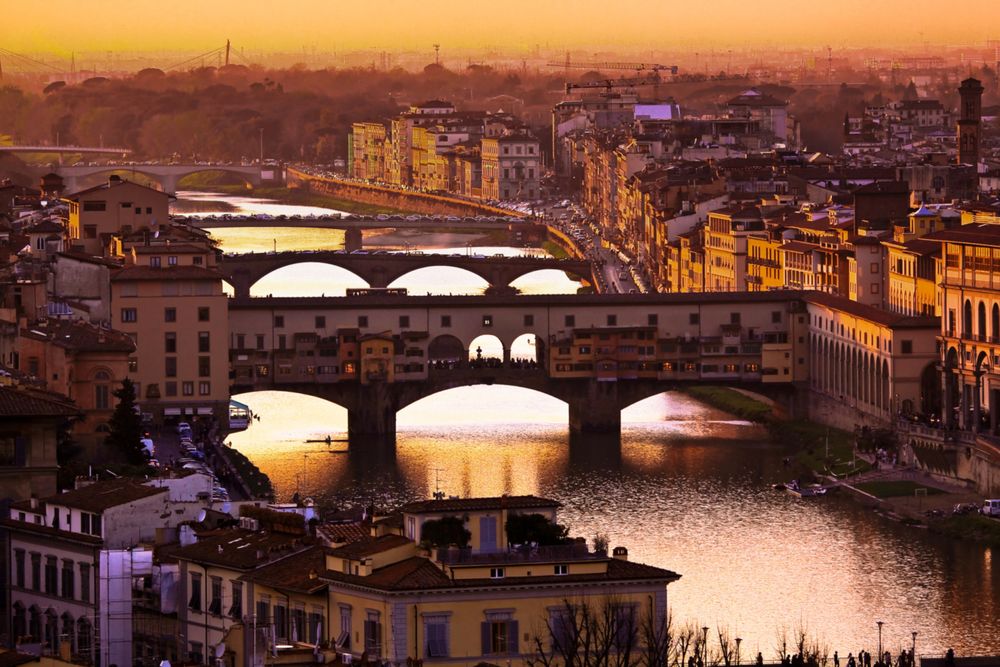 Tramonto sul Ponte Vecchio