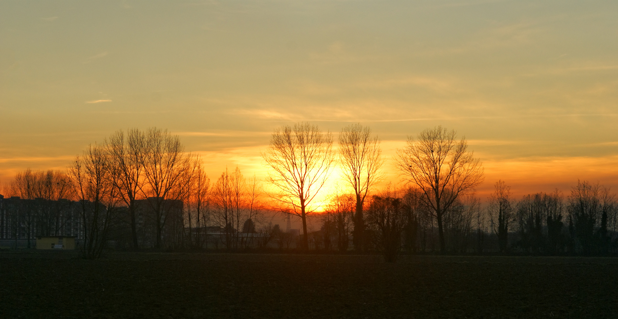 Tramonto sul quartiere