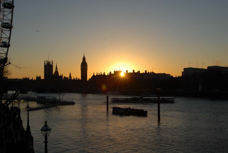 Tramonto sul Tamigi