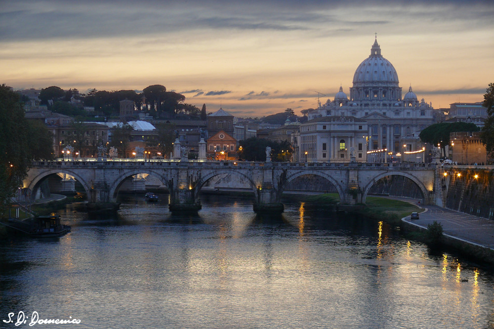 tramonto sul tevere