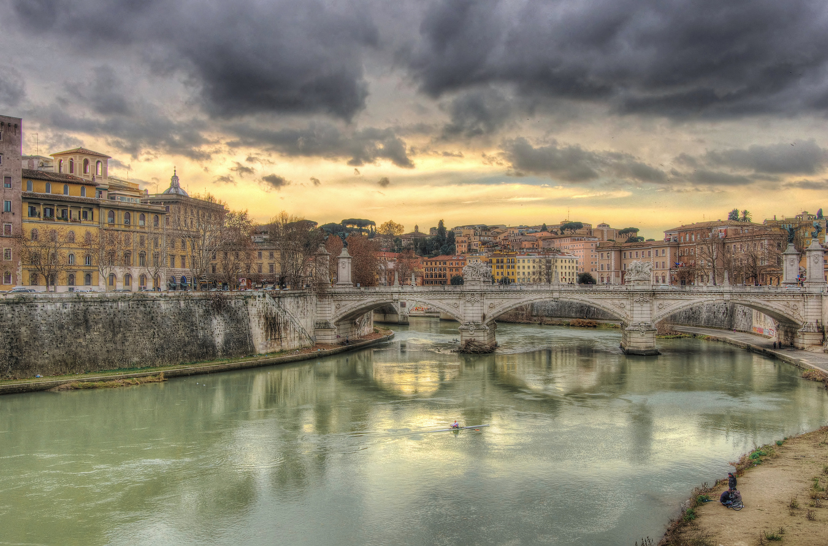 Tramonto sul Tevere